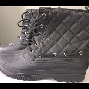 Sperry Women’s Black Quilted Sz. 8.5 Duck Boots